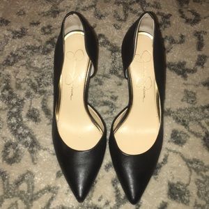 Jessica Simpson Black Peep Toe Heels size 6 1/2